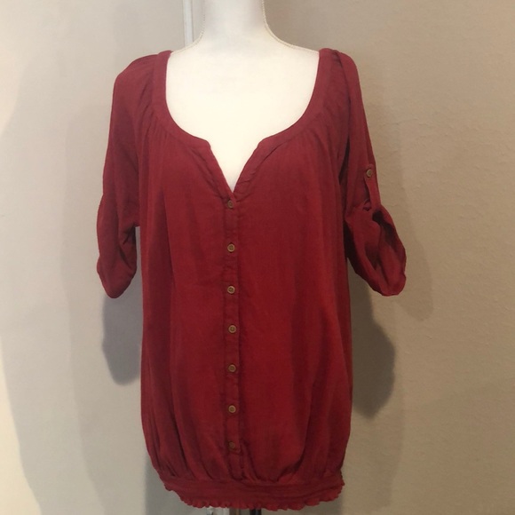 Motherhood Maternity Tops - Motherhood Maternity Cotton Gauze Top XL